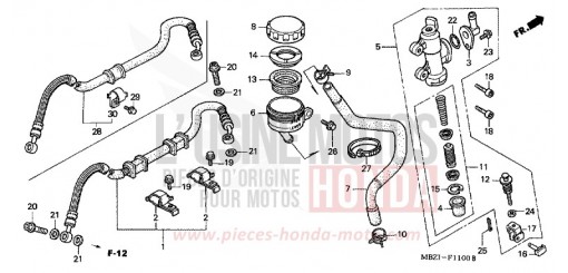 MAITRE-CYLINDRE FREIN AR. CYLINDRE CB600F4 de 2004